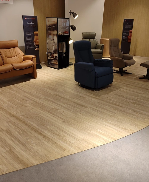 Luxury vinyl in showroom