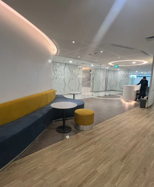 Luxury vinyl floor inside room